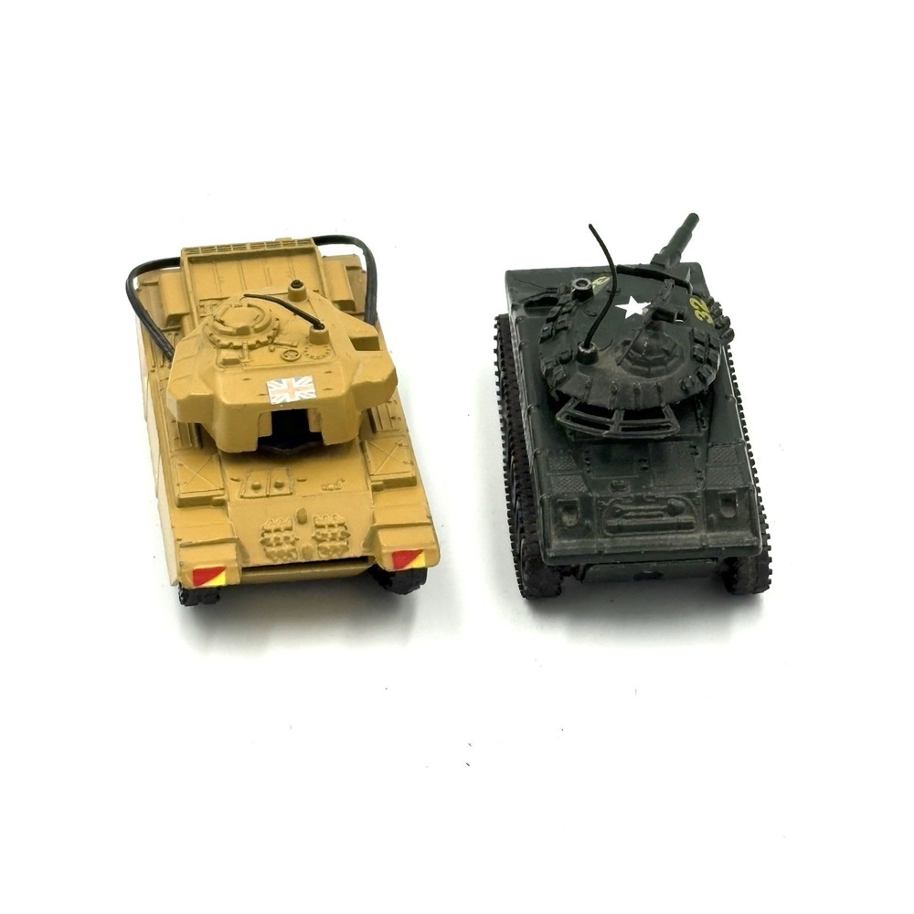 2- Vintage Action Masters Die Cast Tanks By Zyll Sherman M551 & Centurion MK III